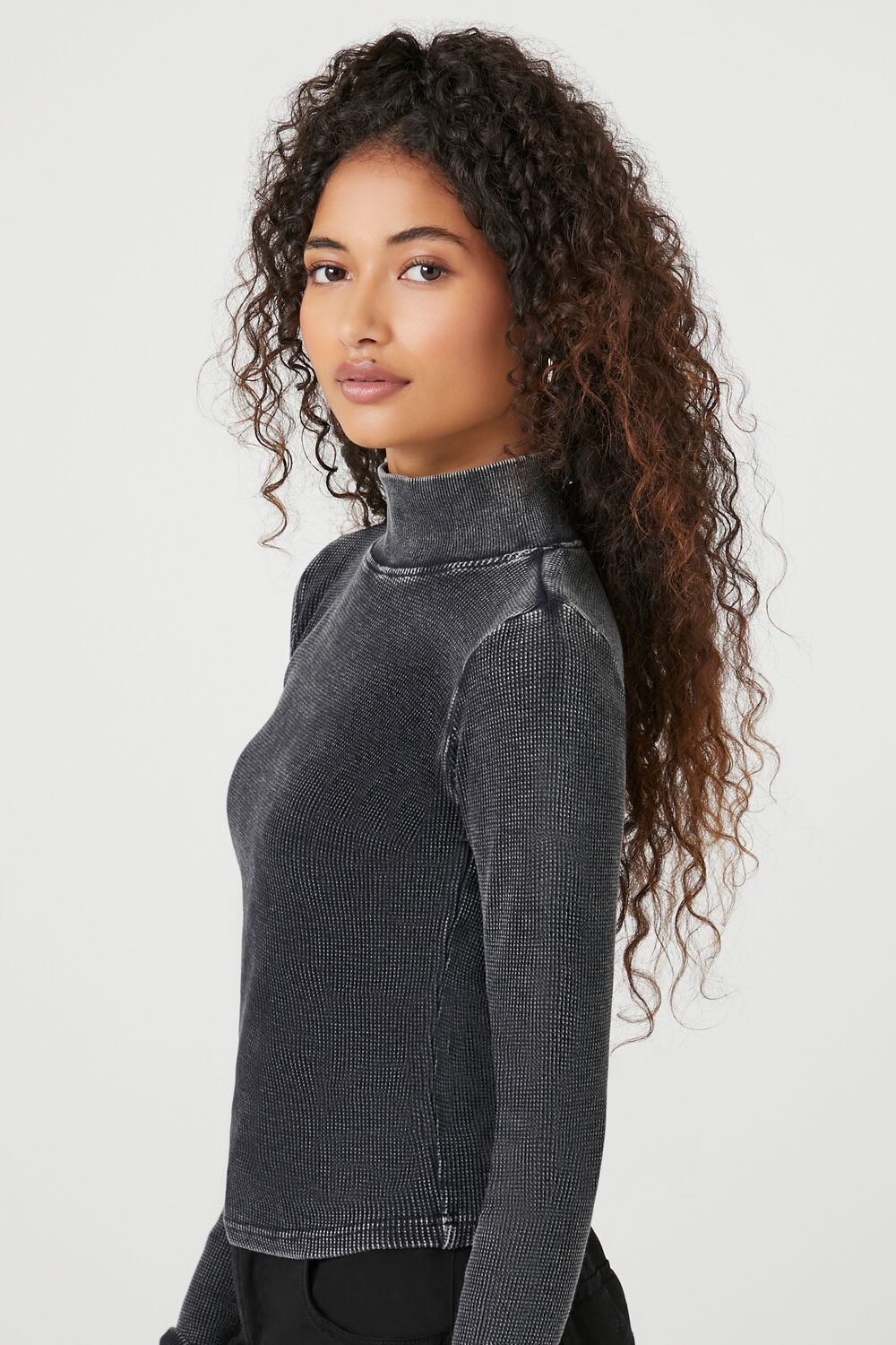 Waffle Knit Turtleneck Top | Forever 21 Womens