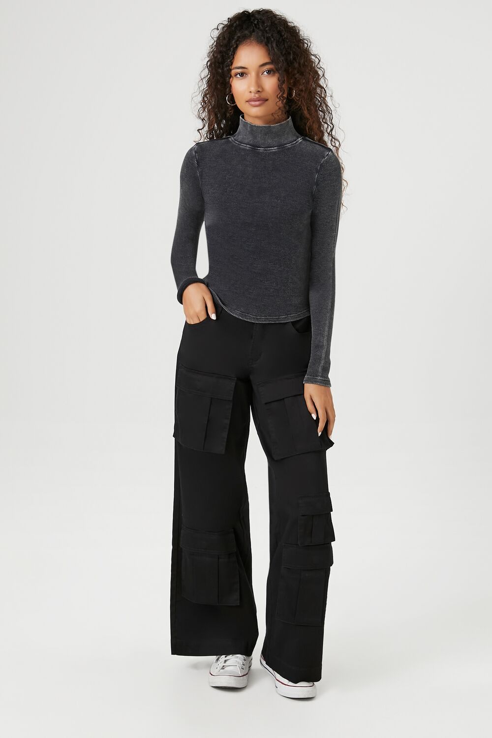 Waffle Knit Turtleneck Top | Forever 21 Womens