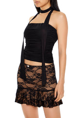 Ruched Mesh Tube Top & Scarf Set | Forever 21 Womens