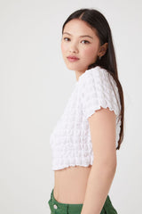 Textured Cutout Crop Top | Forever 21 Womens