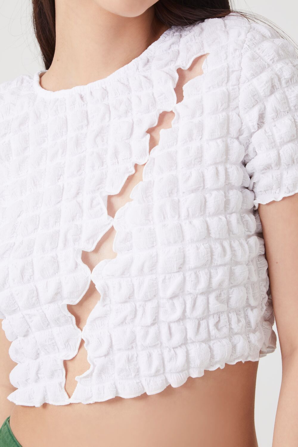 Textured Cutout Crop Top | Forever 21 Womens