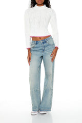 Scalloped Cable Knit Sweater | Forever 21 Womens