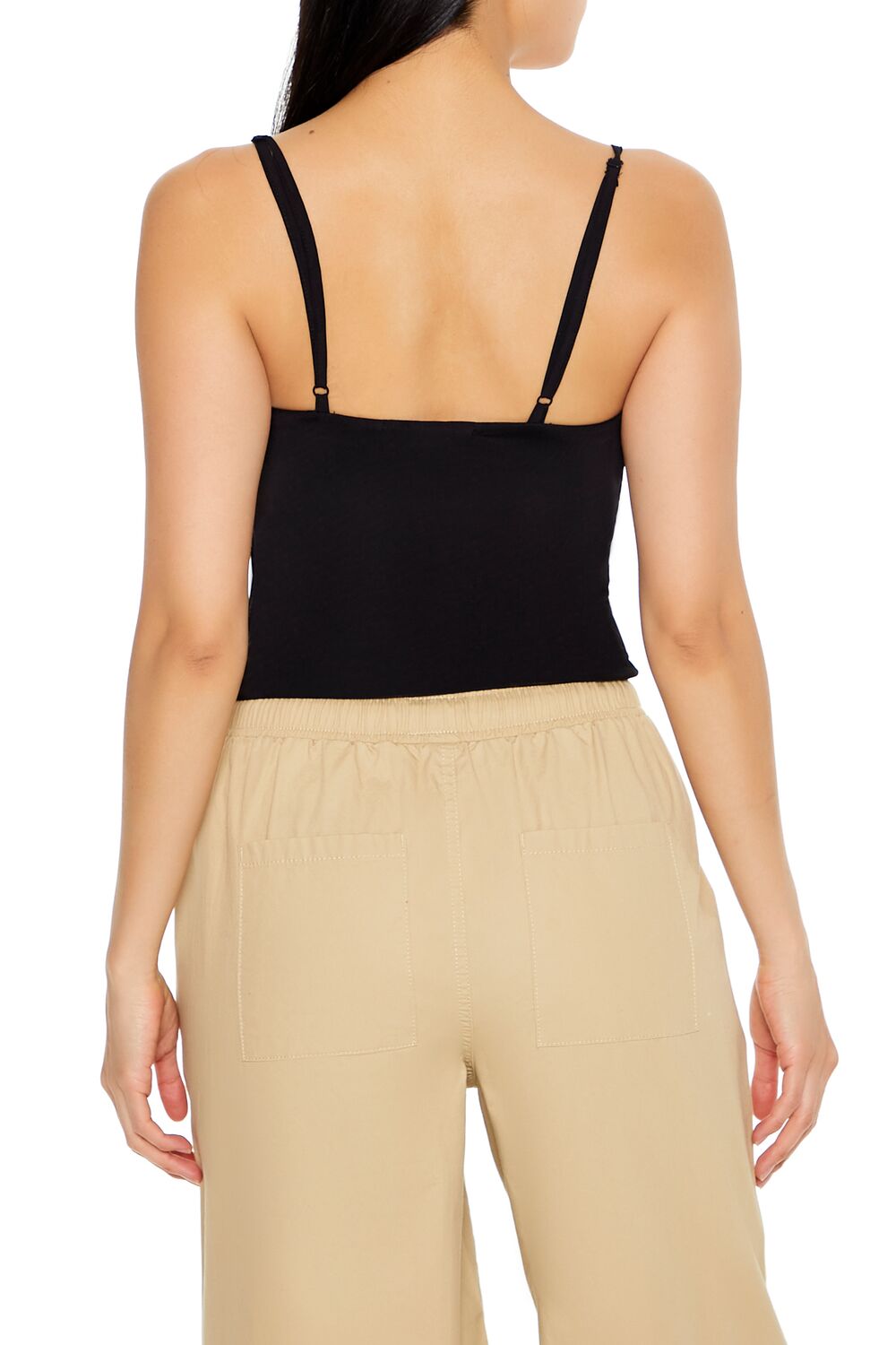 Lace-Trim Rosette Cropped Cami | Forever 21 Womens