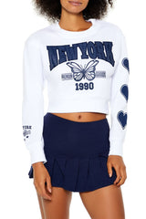 Fleece New York Crop Top | Forever 21 Womens