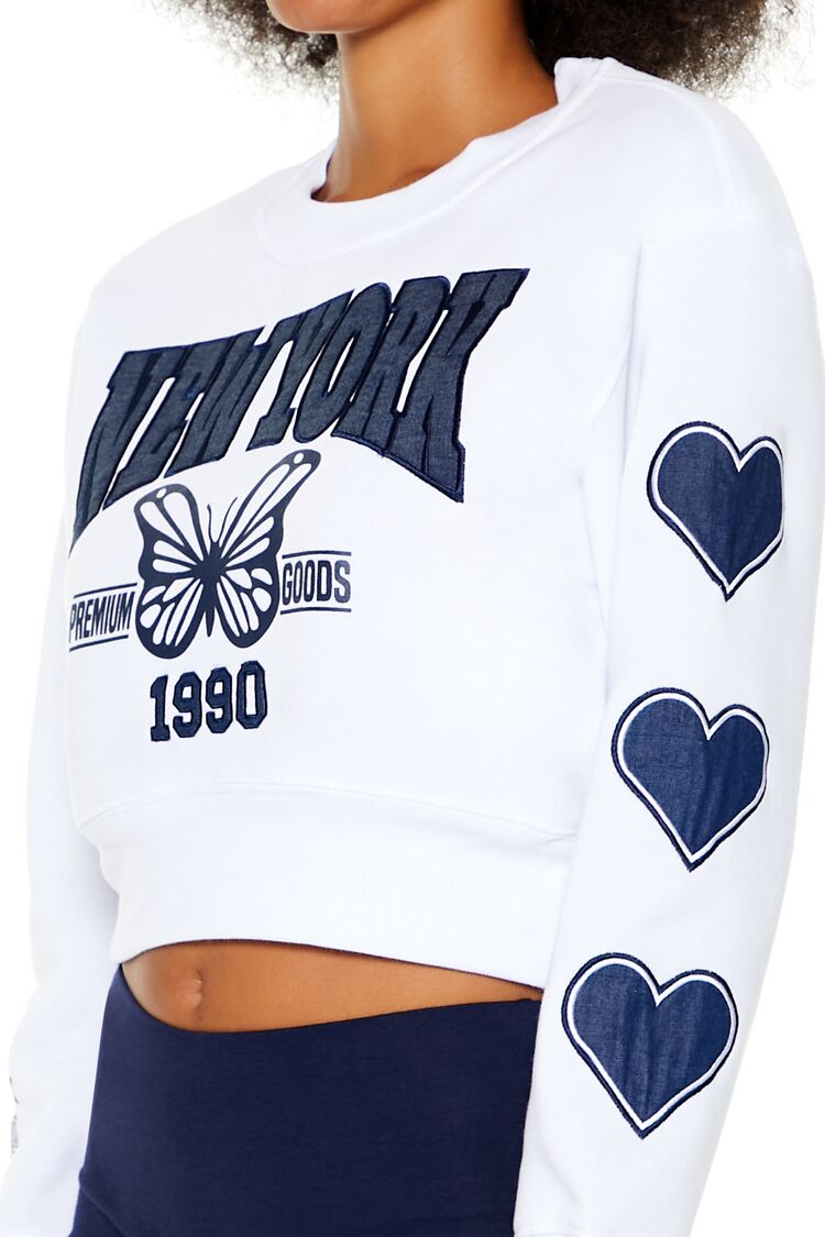 Fleece New York Crop Top | Forever 21 Womens
