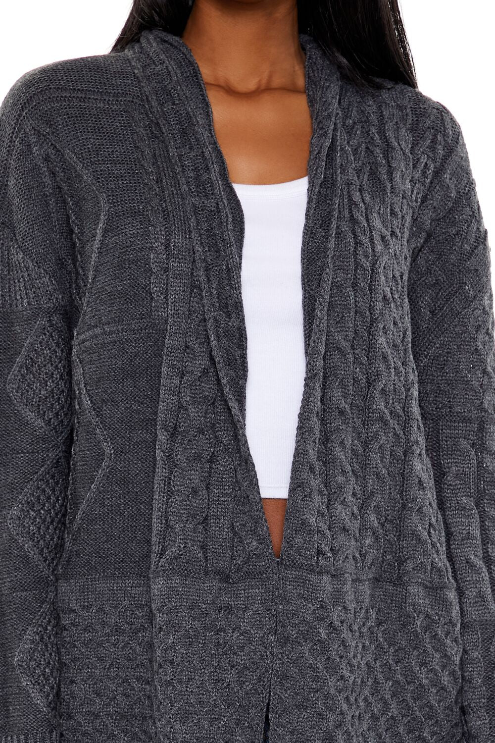 Mixed Knit Cardigan Sweater | Forever 21 Womens