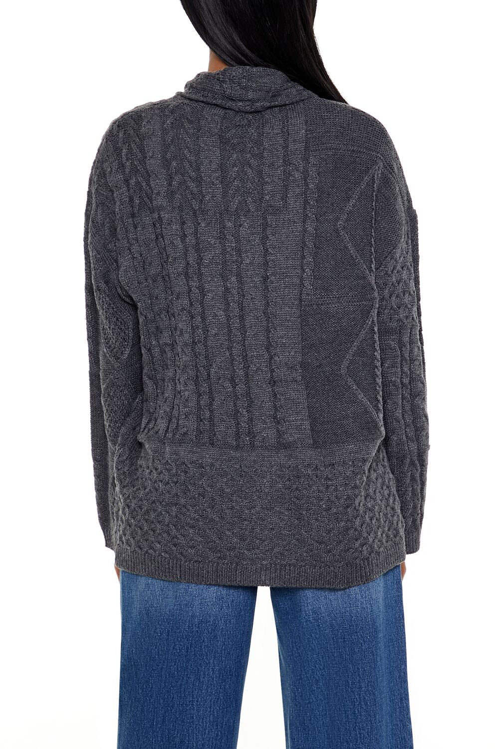 Mixed Knit Cardigan Sweater | Forever 21 Womens
