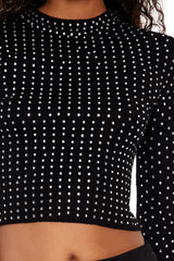 Rhinestone Cropped Sweater | Forever 21 Womens