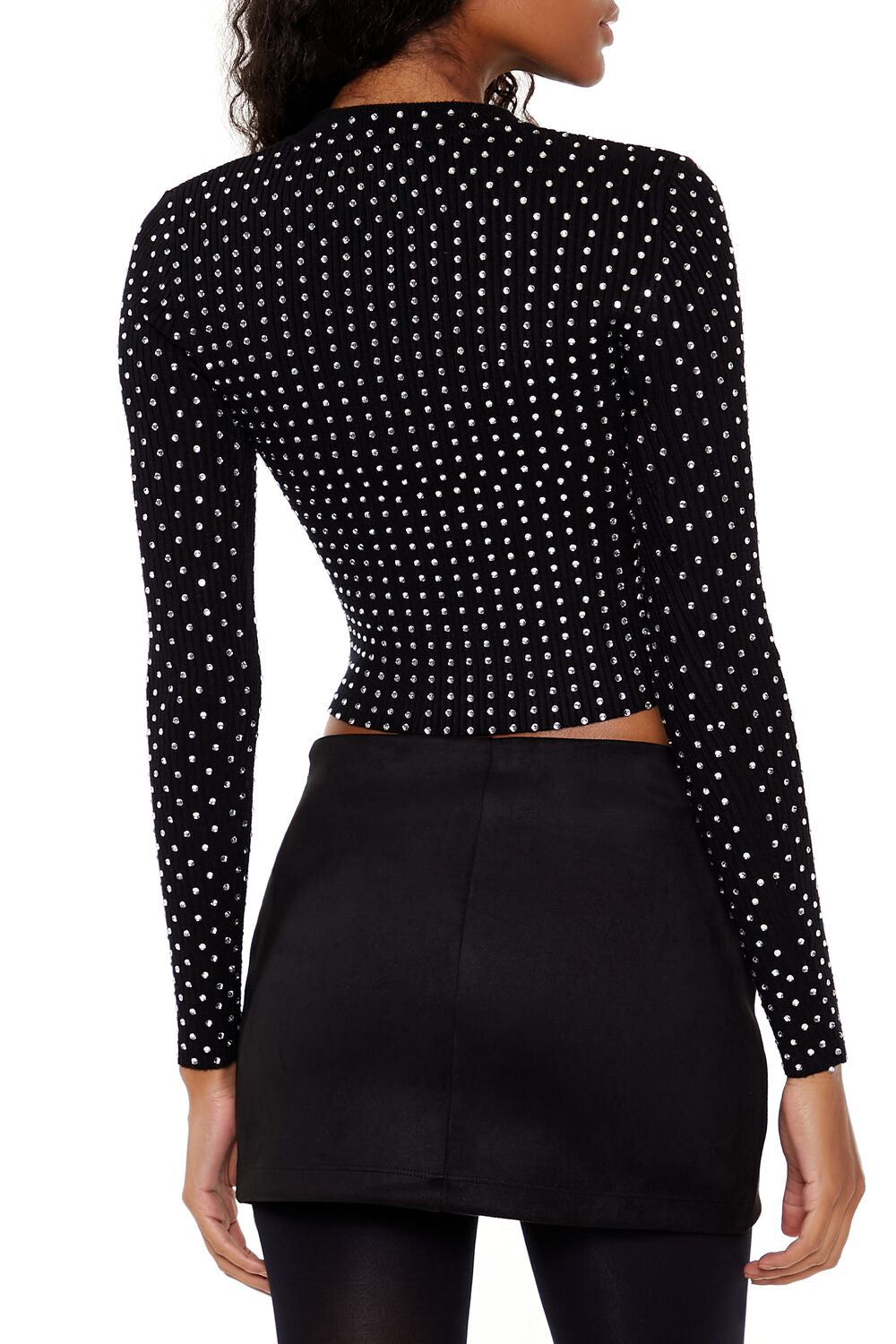 Rhinestone Cropped Sweater | Forever 21 Womens