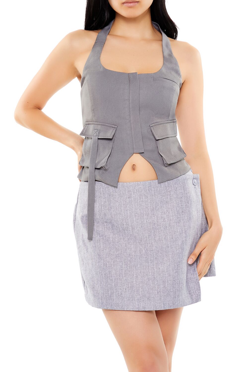 Split-Hem Halter Top | Forever 21 Womens