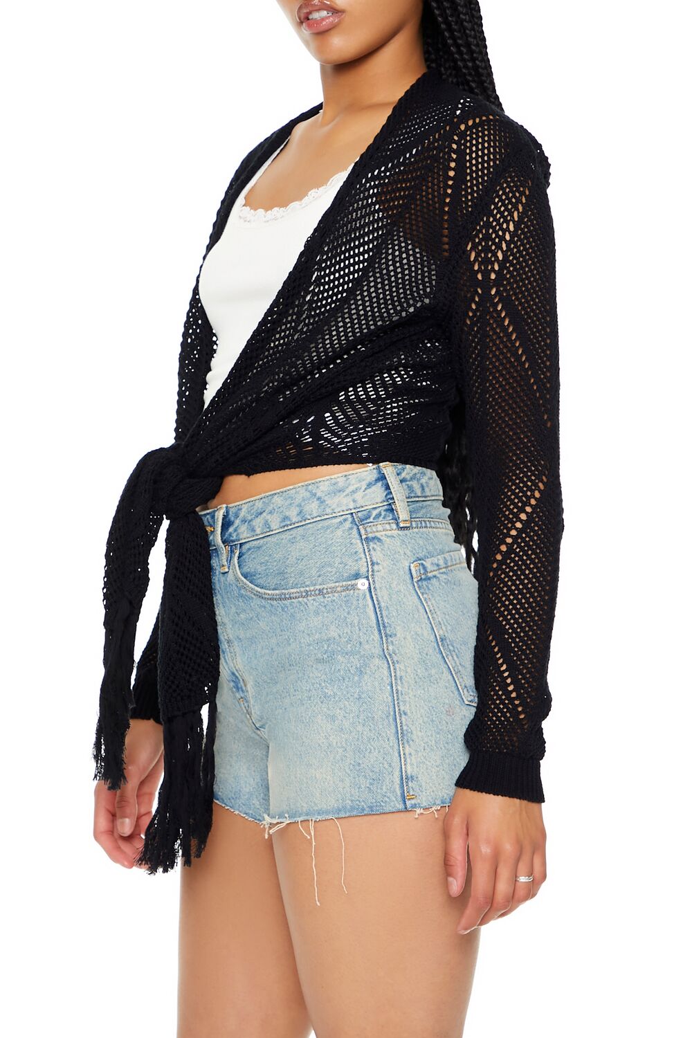 Open-Knit Tie-Front Sweater | Forever 21 Womens