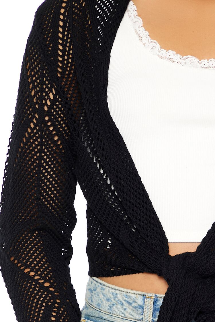 Open-Knit Tie-Front Sweater | Forever 21 Womens