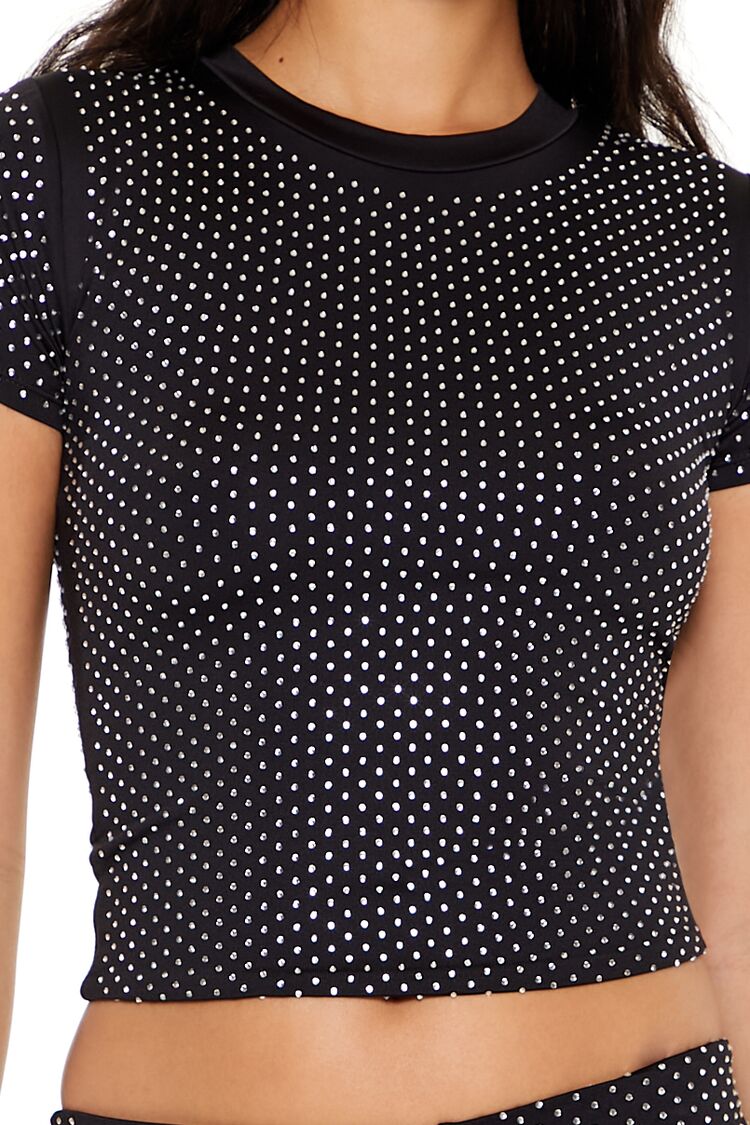 Contour Sculpt Rhinestone Tee | Forever 21 Womens
