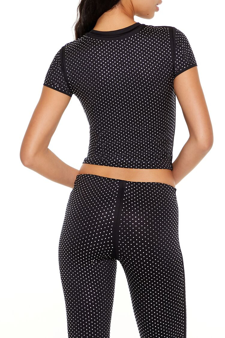 Contour Sculpt Rhinestone Tee | Forever 21 Womens