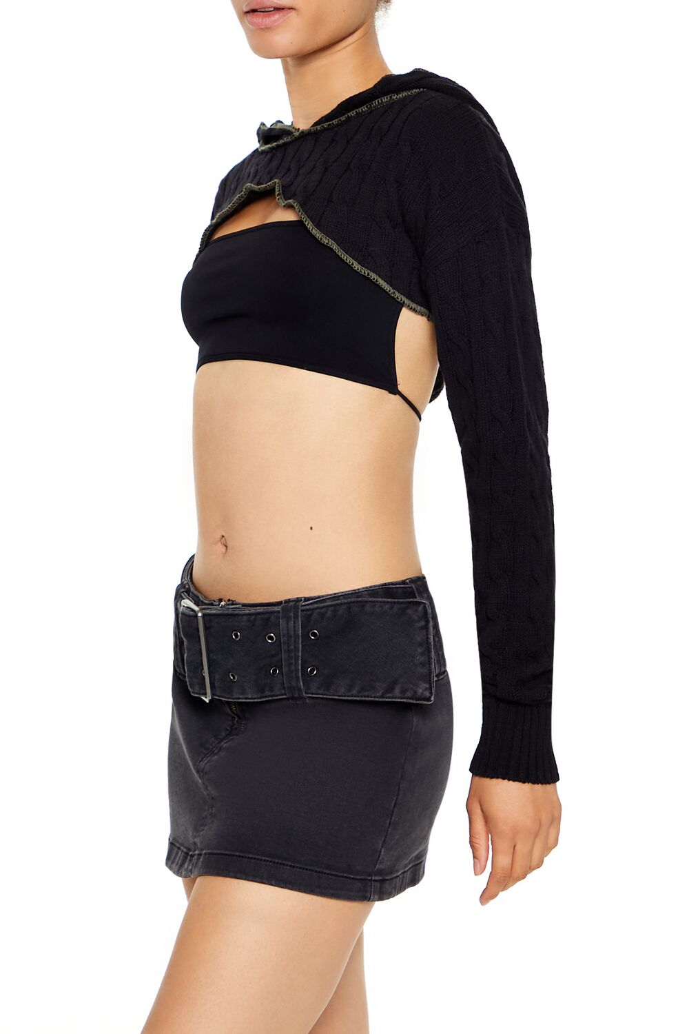 Hooded Cable Knit Shrug Sweater | Forever 21 Womens