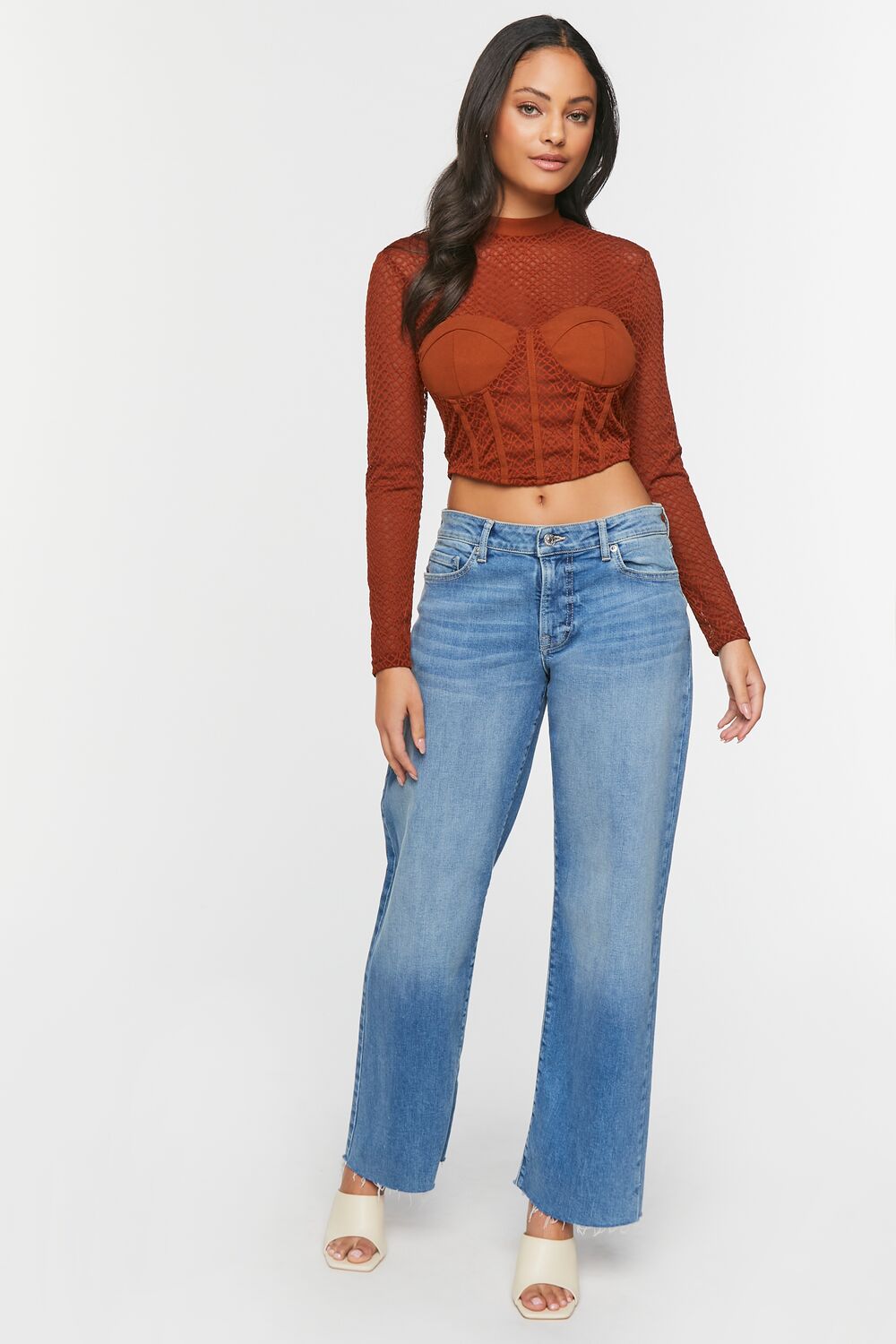 Netted Mesh Bustier Top | Forever 21 Womens