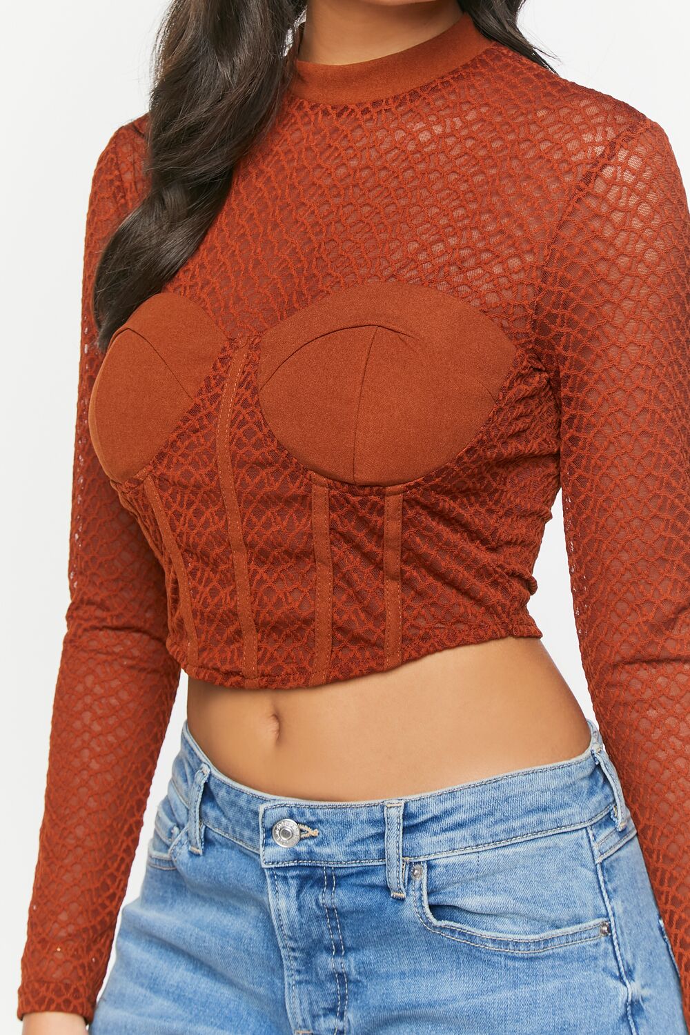 Netted Mesh Bustier Top | Forever 21 Womens