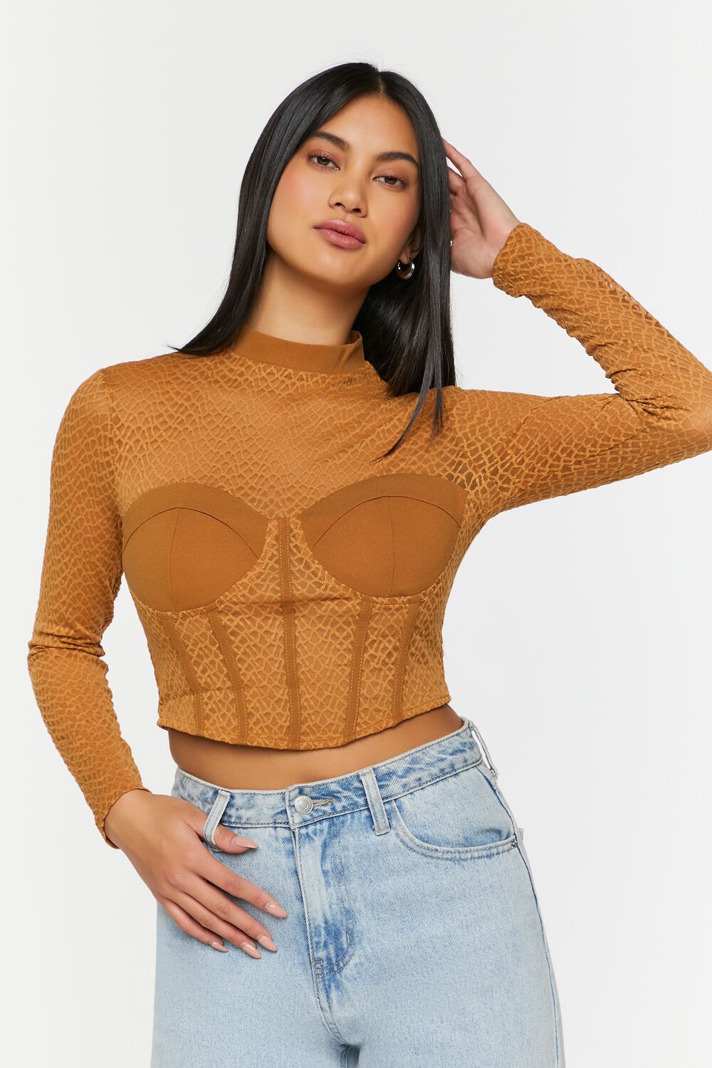 Netted Mesh Bustier Top | Forever 21 Womens