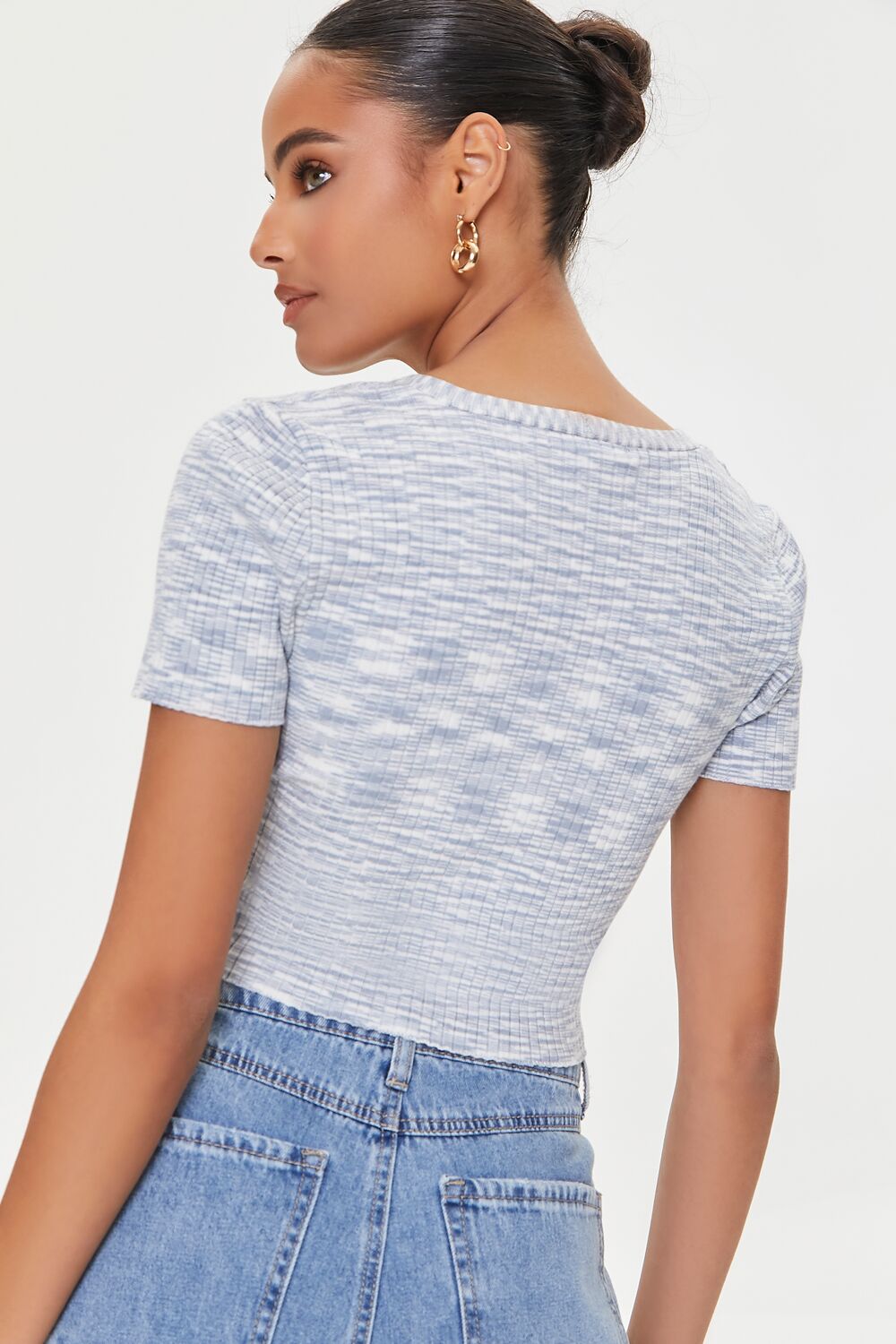 Marled Sweater-Knit Crop Top | Forever 21 Womens