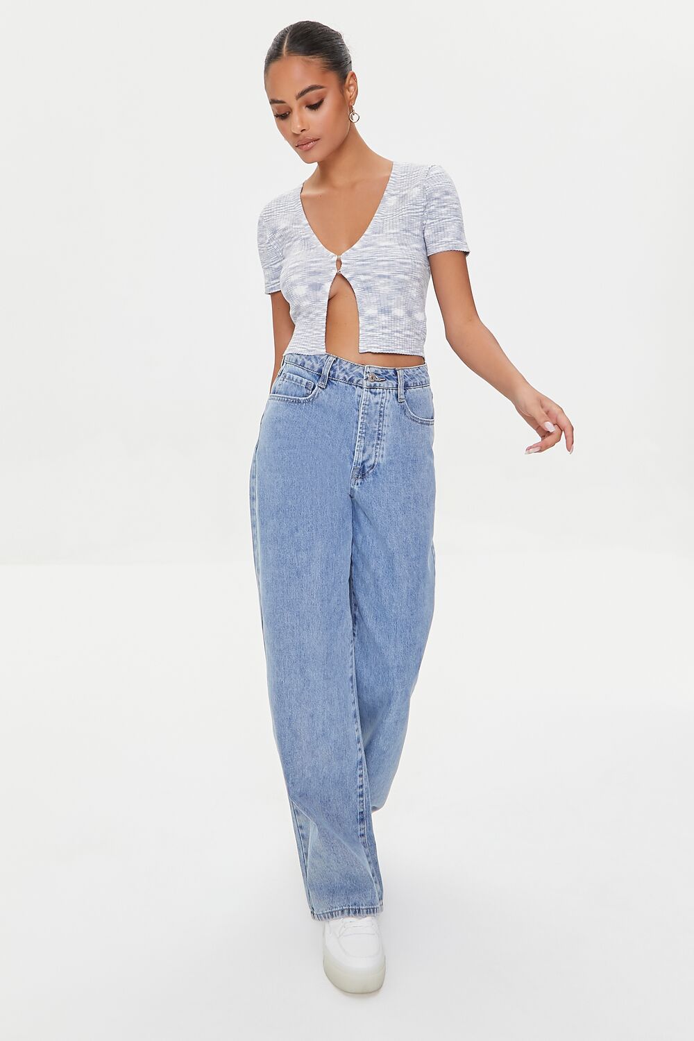 Marled Sweater-Knit Crop Top | Forever 21 Womens