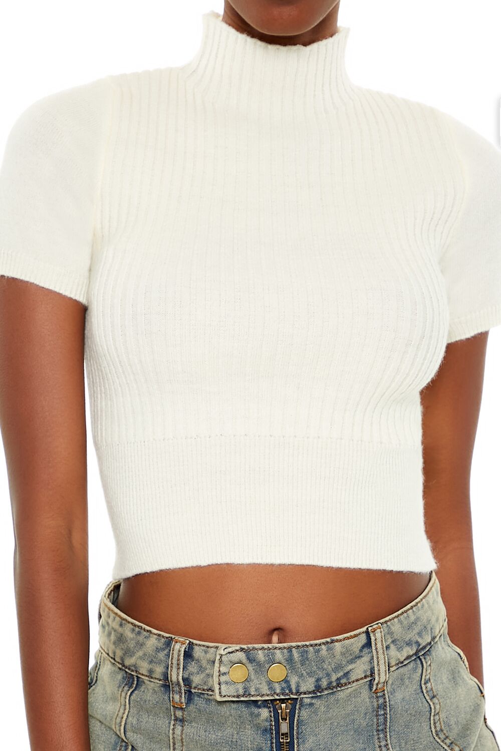 Sweater-Knit Mock Neck Crop Top | Forever 21 Womens