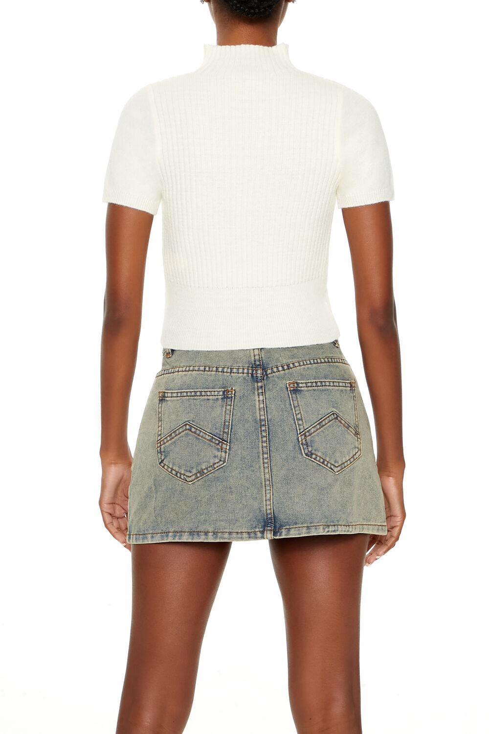 Sweater-Knit Mock Neck Crop Top | Forever 21 Womens