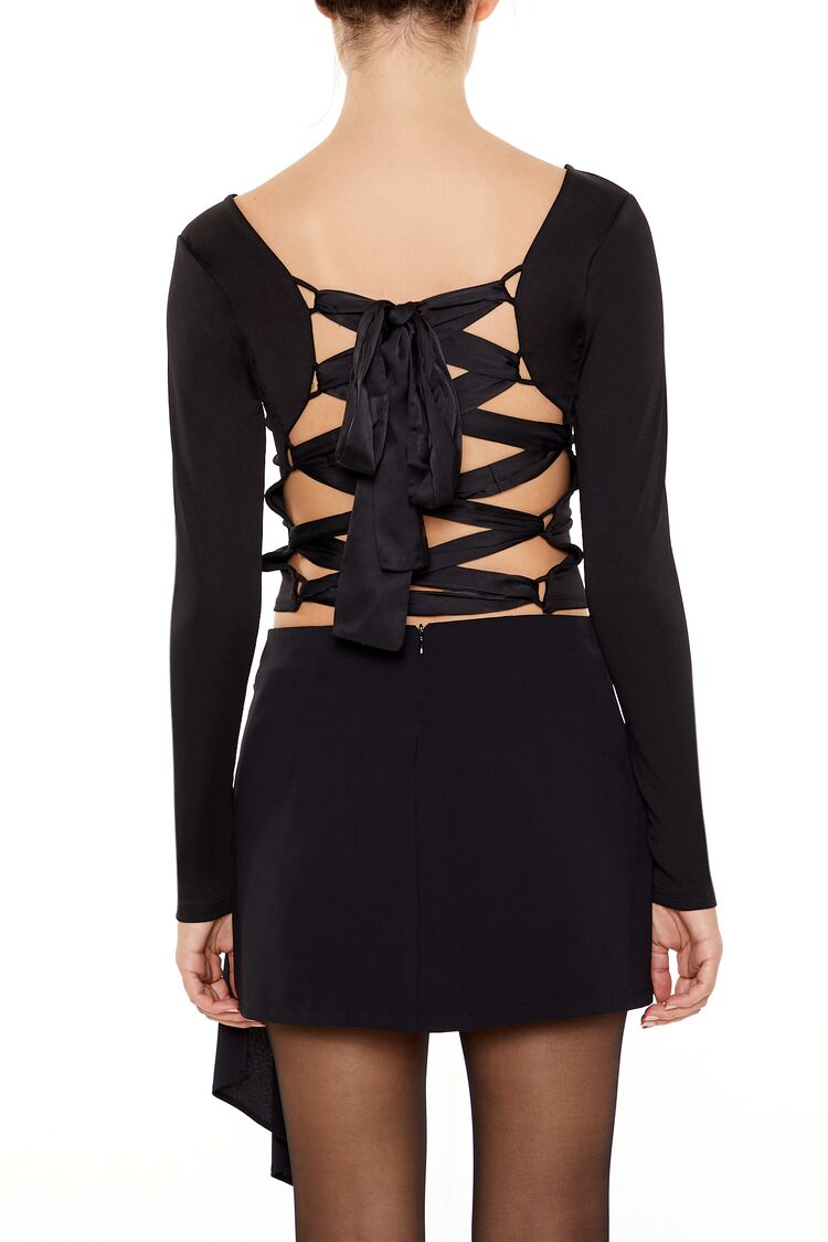 Lace-Up High-Neck Top | Forever 21 Womens