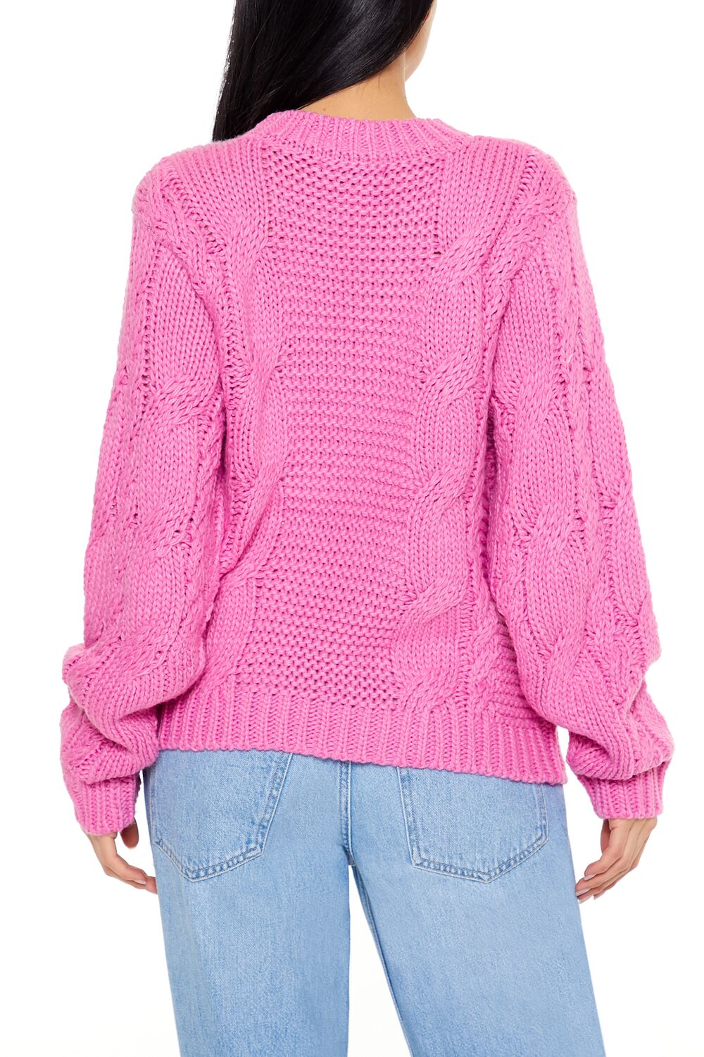 Ribbed-Trim Cable Knit Sweater | Forever 21 Womens