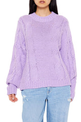 Ribbed-Trim Cable Knit Sweater | Forever 21 Womens