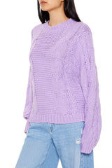 Ribbed-Trim Cable Knit Sweater | Forever 21 Womens