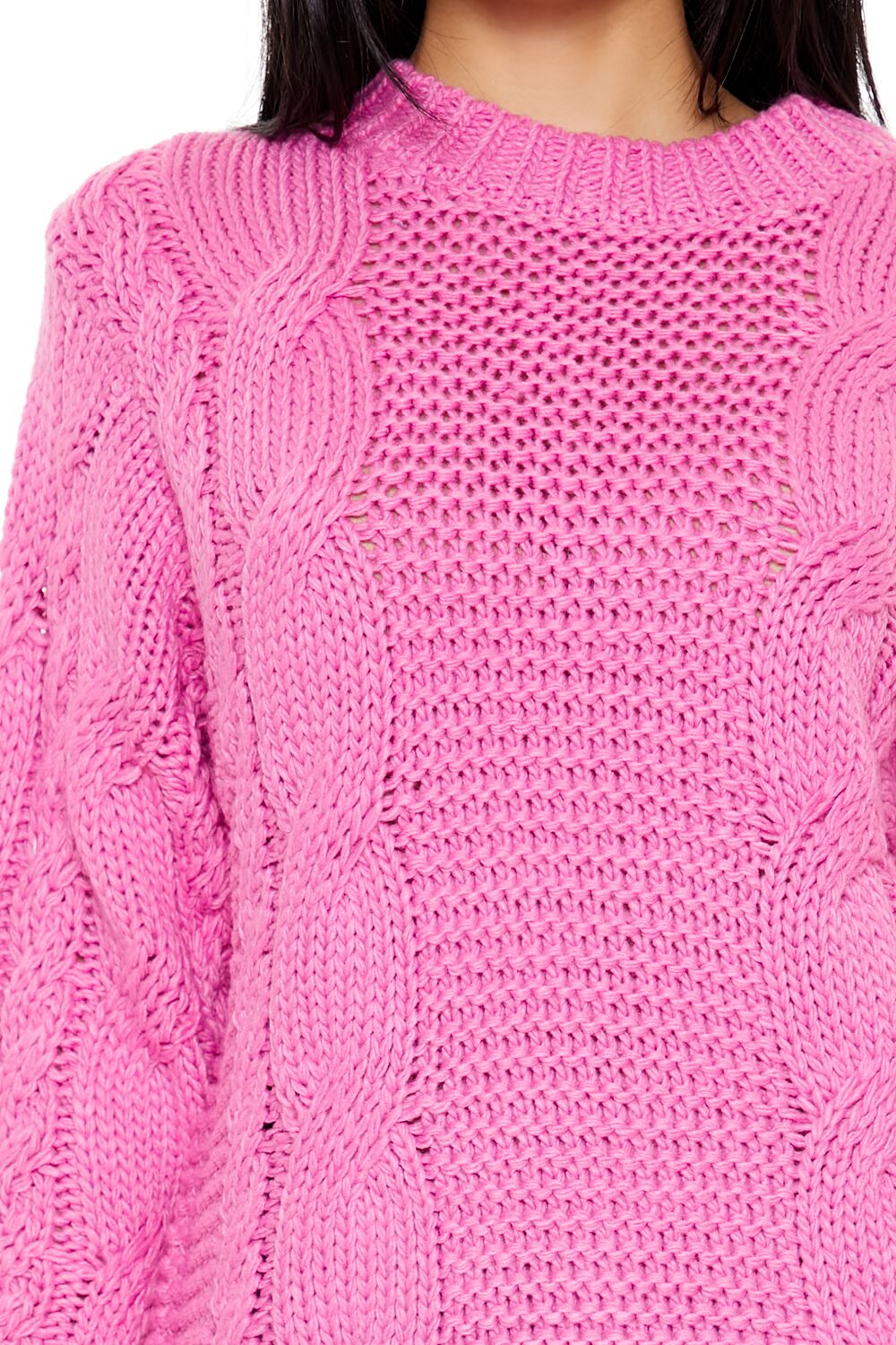 Ribbed-Trim Cable Knit Sweater | Forever 21 Womens
