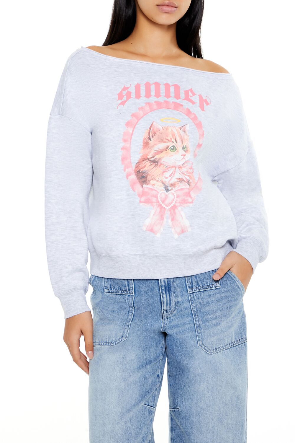 Sinner Kitten Graphic Pullover | Forever 21 Womens