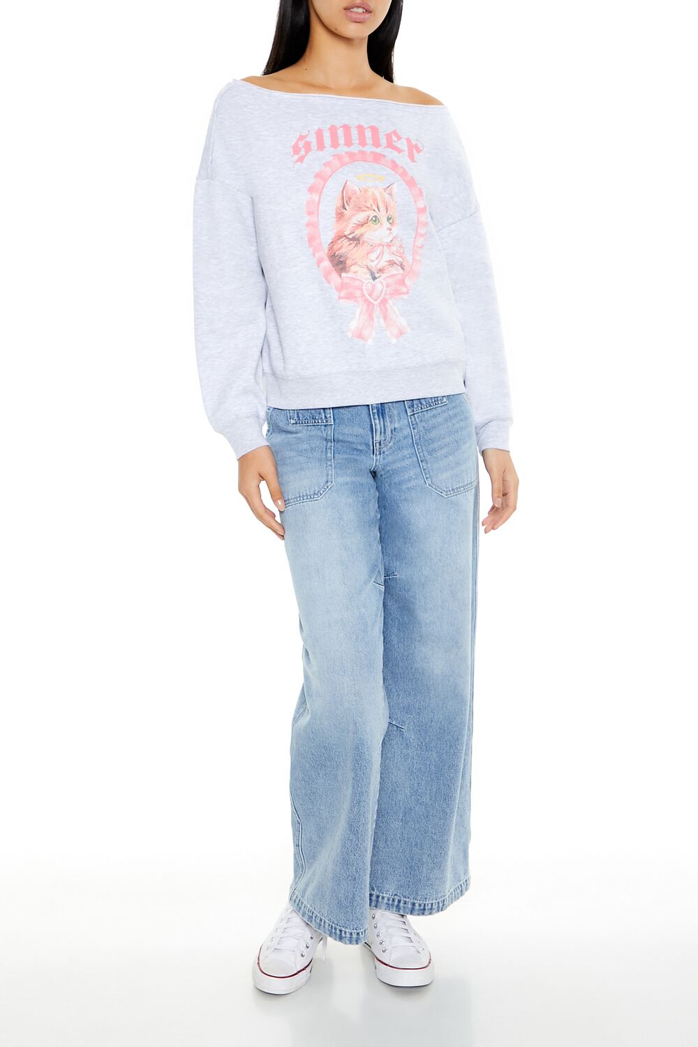 Sinner Kitten Graphic Pullover | Forever 21 Womens