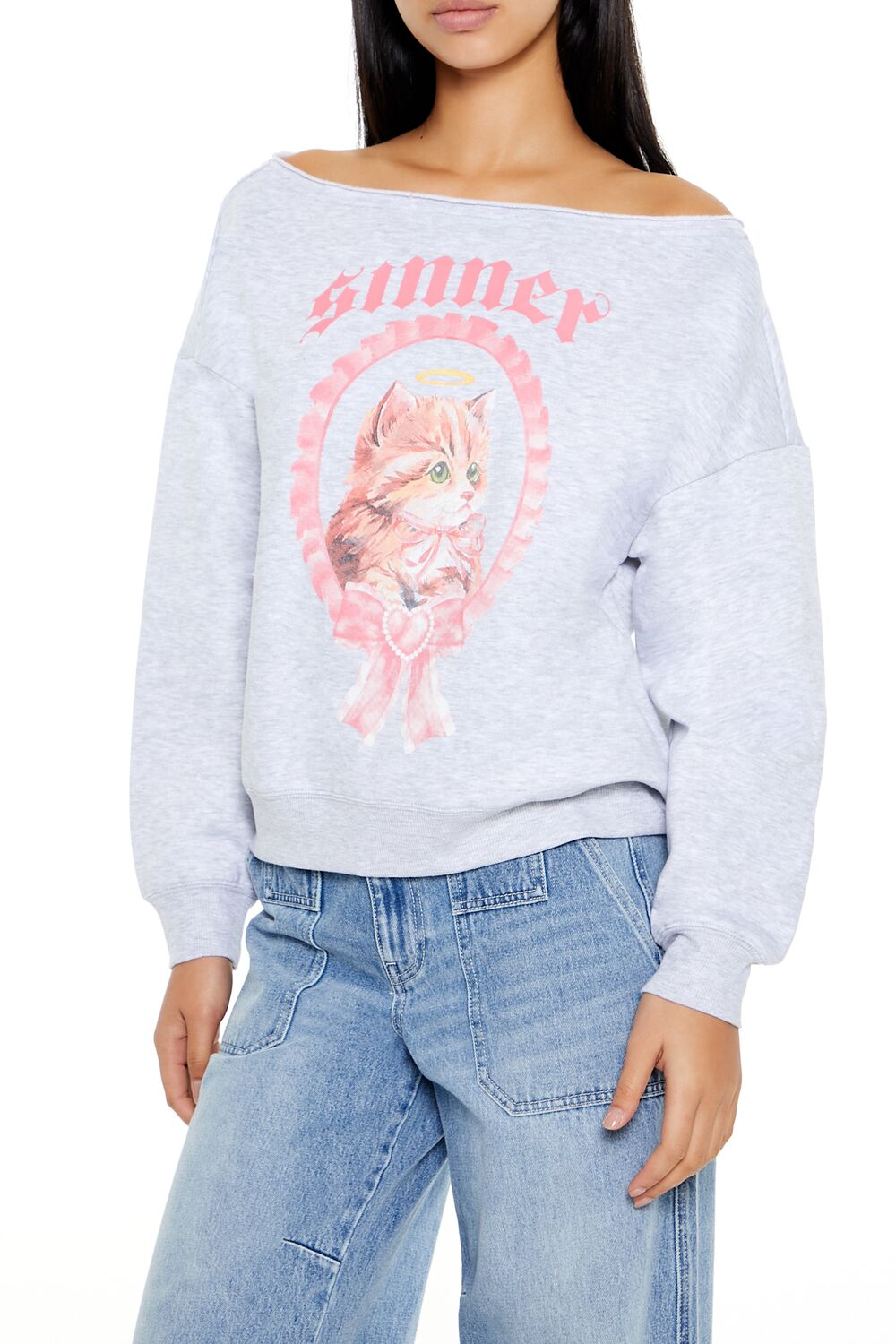 Sinner Kitten Graphic Pullover | Forever 21 Womens