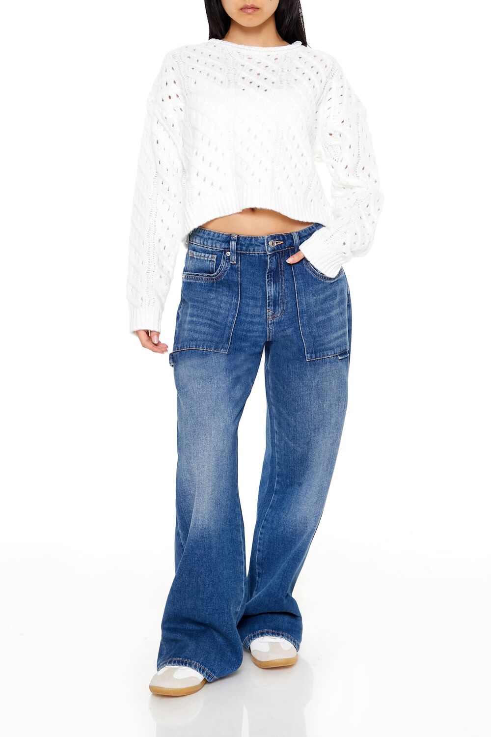 Open Cable Knit Sweater | Forever 21 Womens
