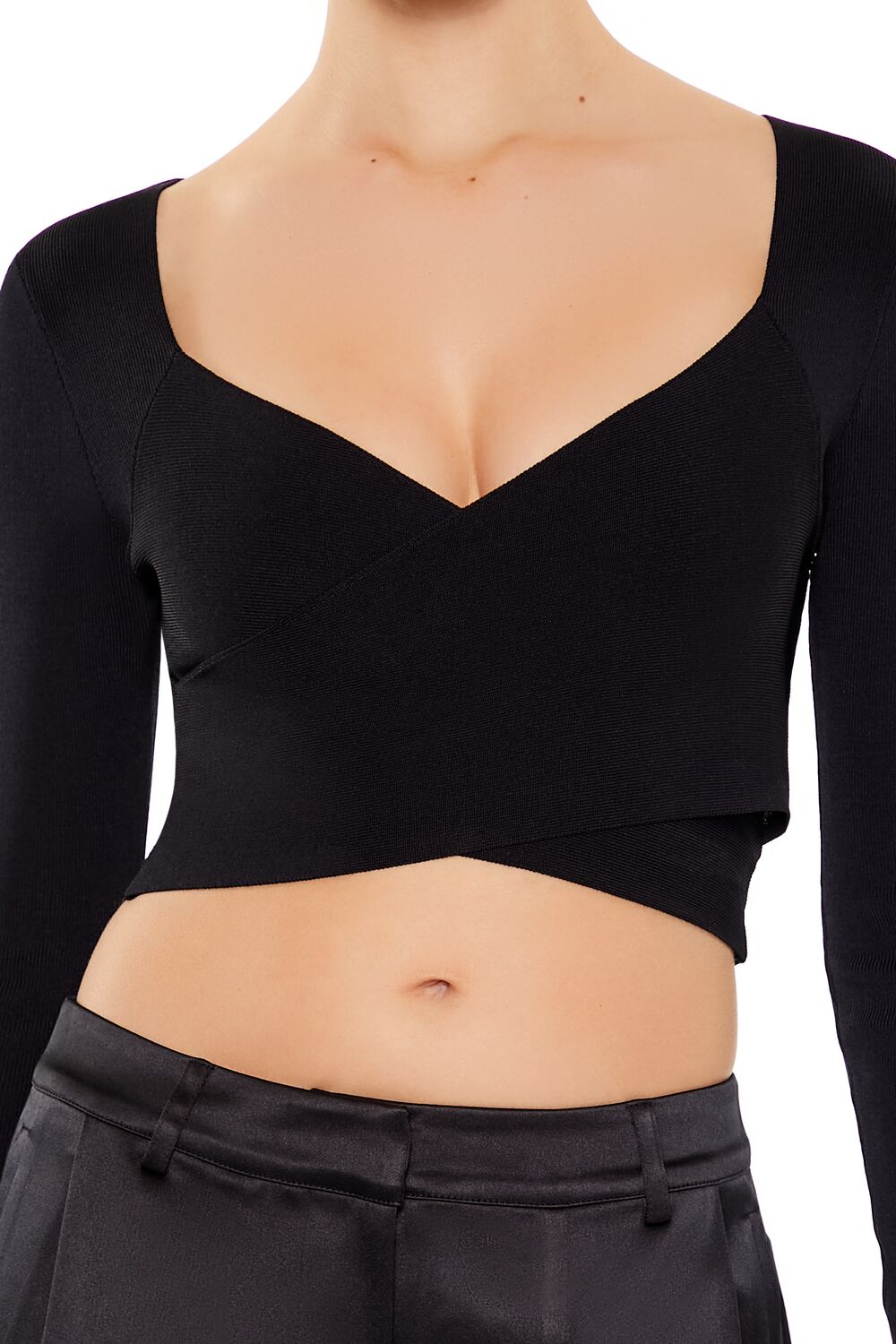 Sweater-Knit Crossover Crop Top | Forever 21 Womens