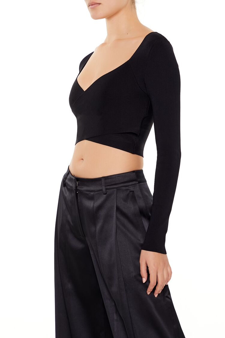 Sweater-Knit Crossover Crop Top | Forever 21 Womens