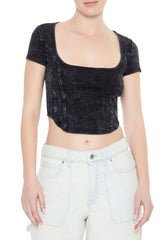 Mineral Wash Cropped Tee | Forever 21 Womens