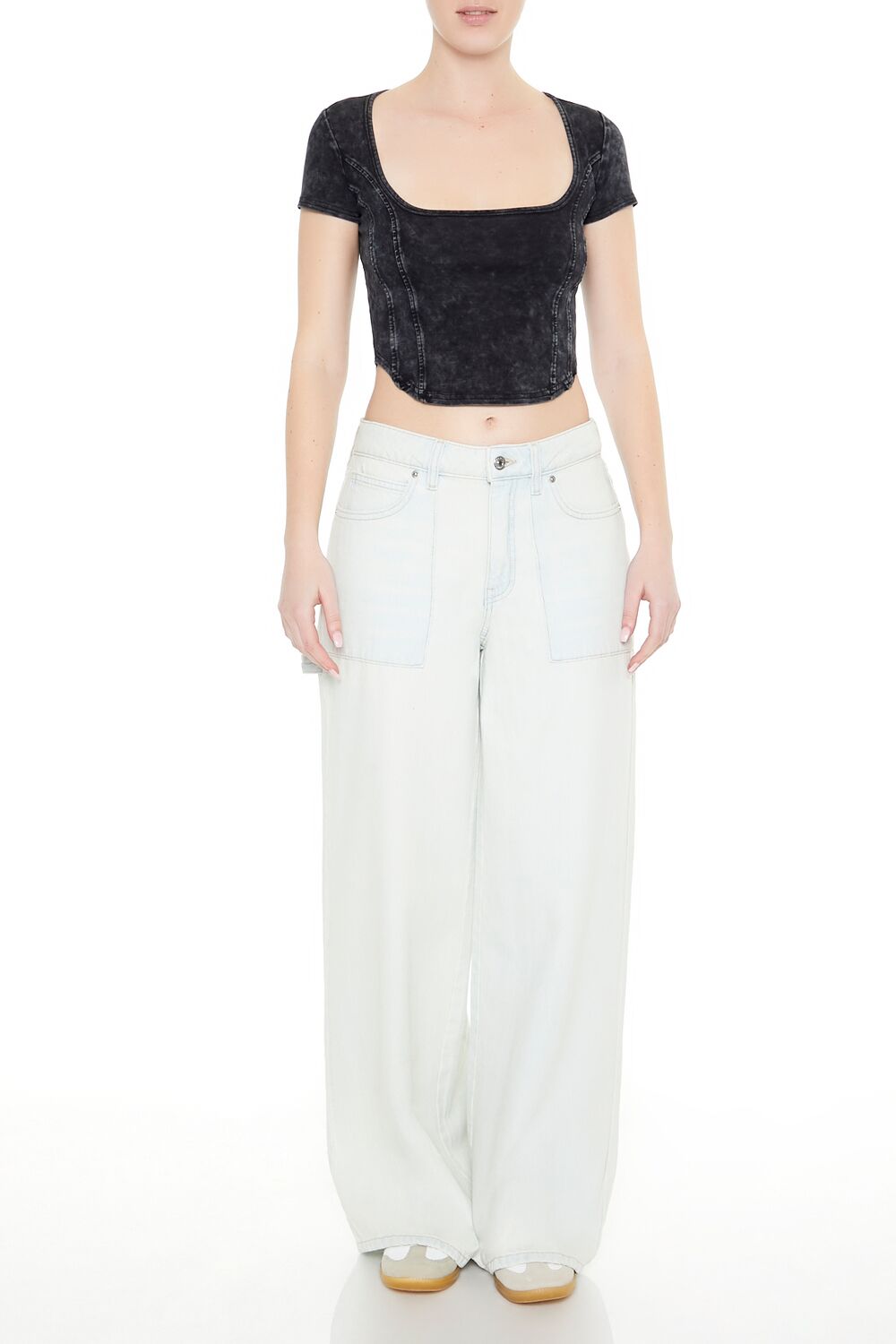Mineral Wash Cropped Tee | Forever 21 Womens