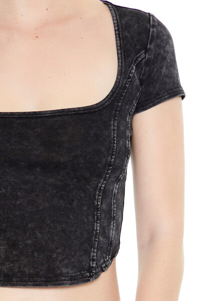 Mineral Wash Cropped Tee | Forever 21 Womens