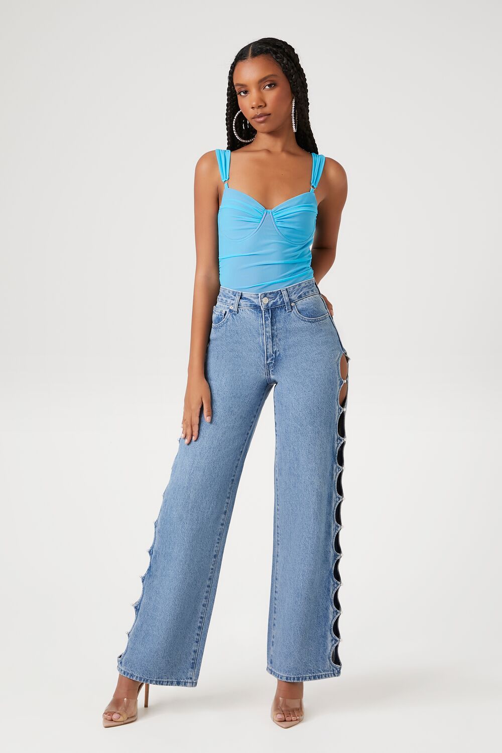Mesh Sweetheart Bodysuit | Forever 21 Womens