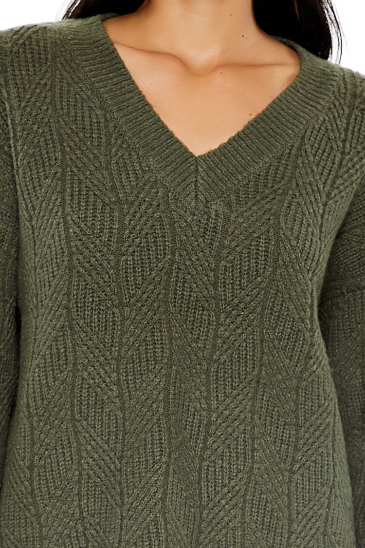 Geo V-Neck Drop-Sleeve Sweater | Forever 21 Womens