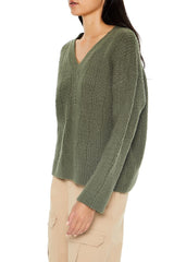 Geo V-Neck Drop-Sleeve Sweater | Forever 21 Womens