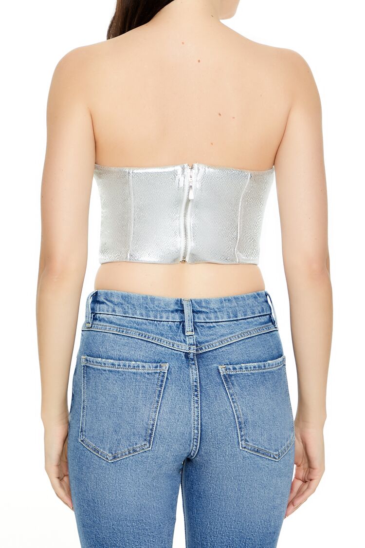 Metallic Bustier Tube Top | Forever 21 Womens
