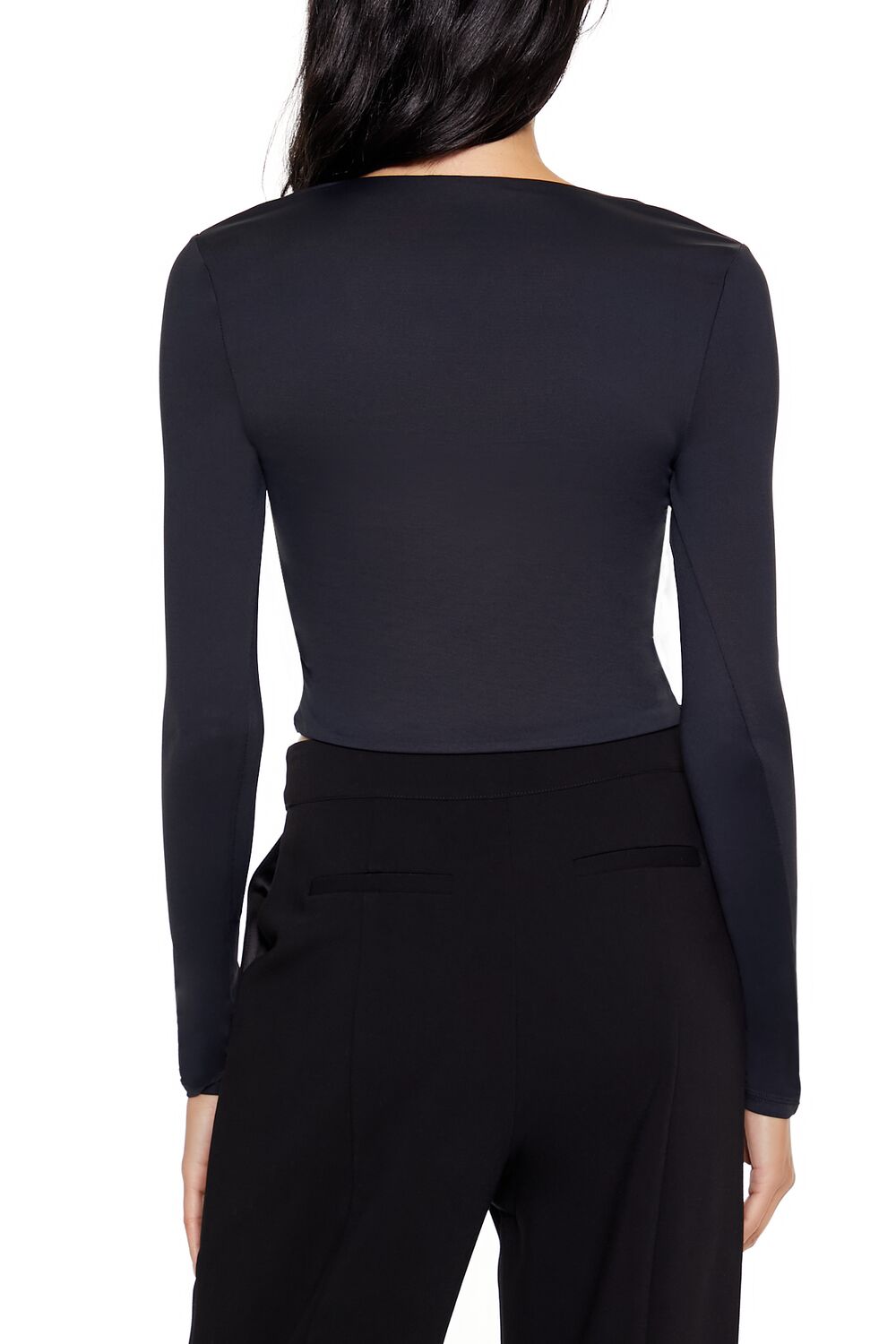 Rosette Long-Sleeve Crop Top | Forever 21 Womens