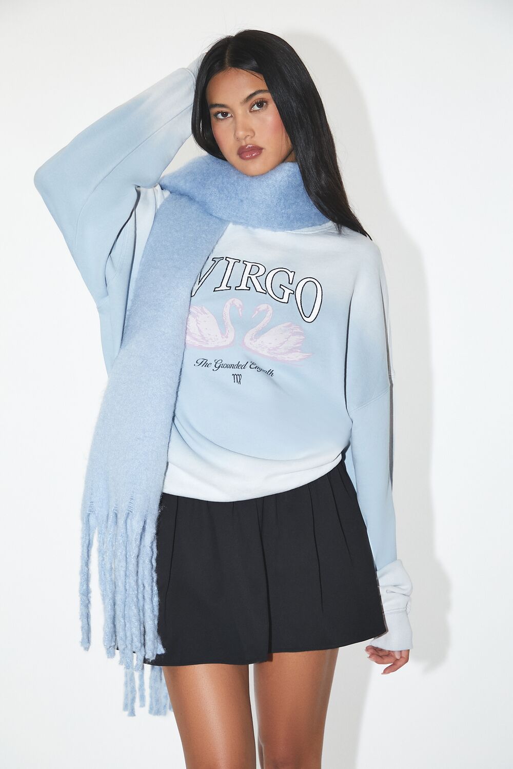 Virgo Swan Fleece Pullover | Forever 21 Womens