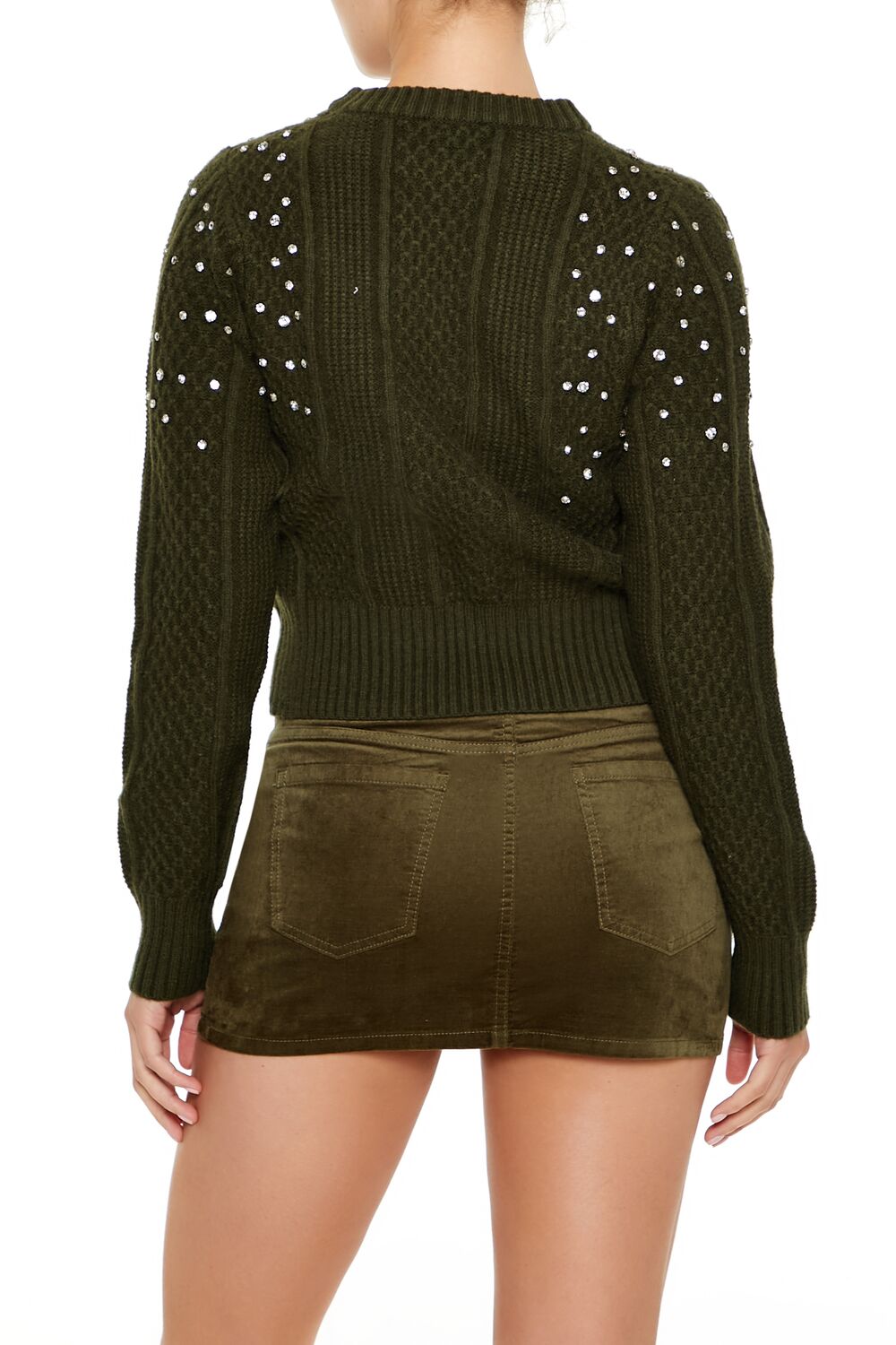 Faux Gem Cable Knit Sweater | Forever 21 Womens