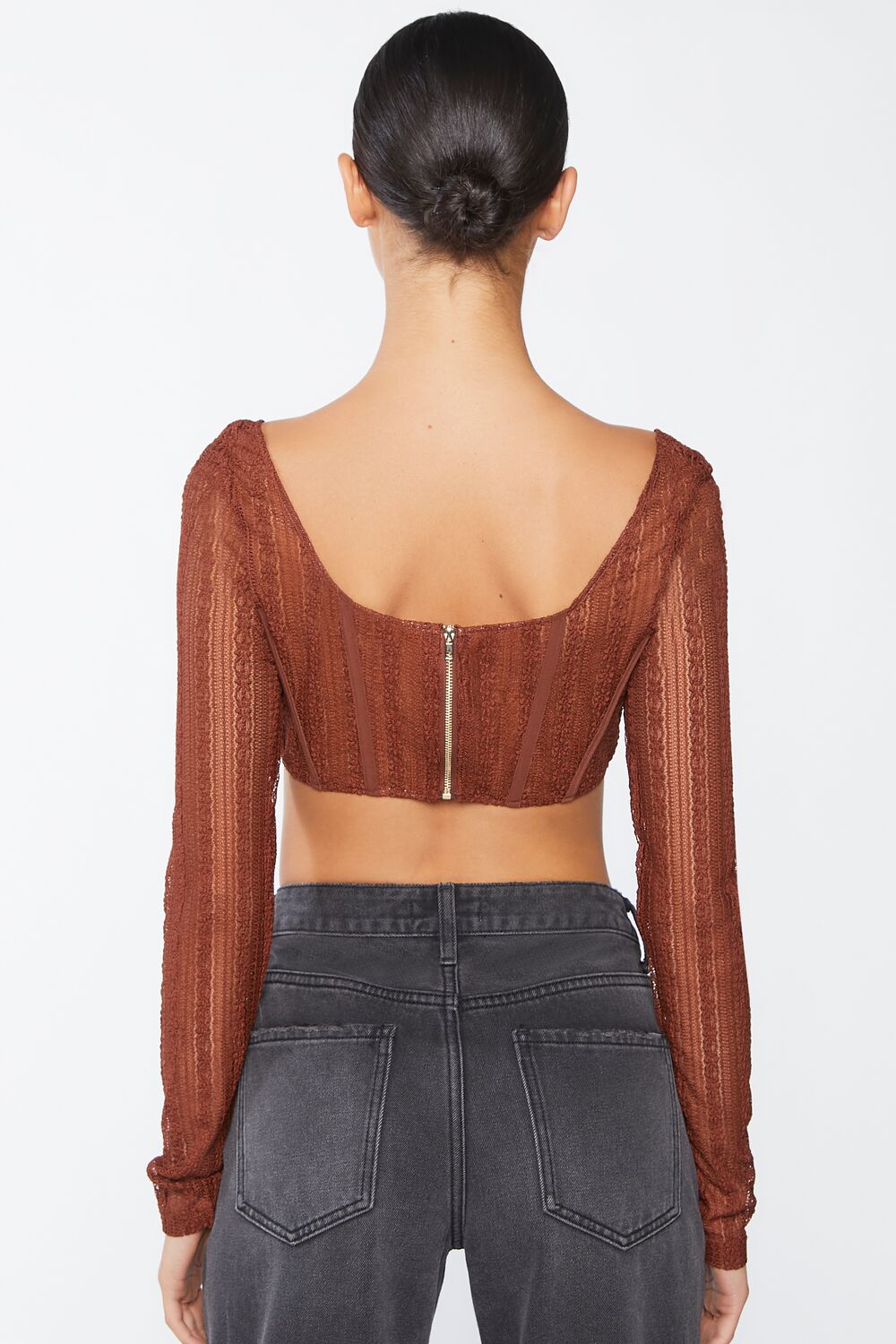 Crochet Lace Long-Sleeve Crop Top | Forever 21 Womens