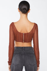 Crochet Lace Long-Sleeve Crop Top | Forever 21 Womens