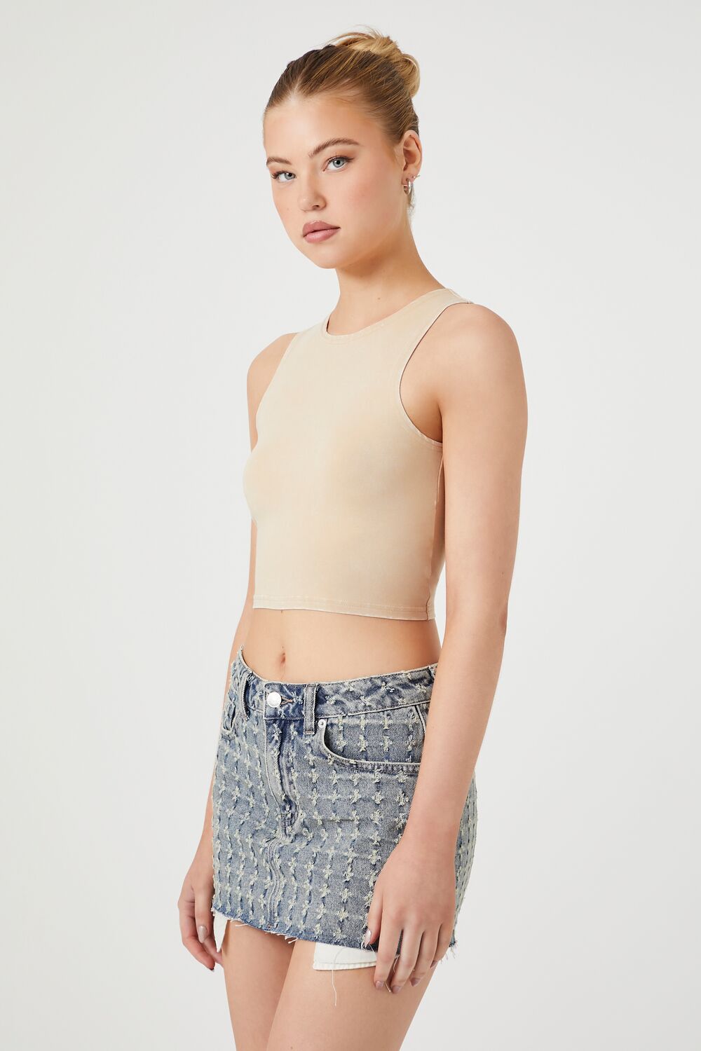 Mineral Wash Crop Top | Forever 21 Womens